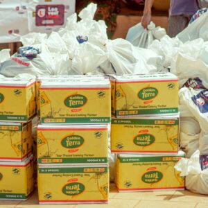 Boxes and Bags on Pavement